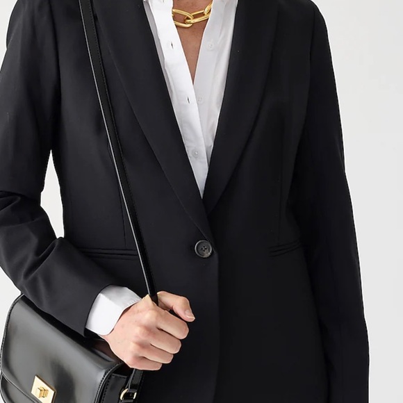 J.Crew Women’s Parke blazer black in Italian stretch black wool size 6 - Picture 3 of 7